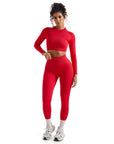 Seamless Crop Top Workout Set-SUUKSESS-SUUKSESS