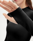 SUUKSESS Workout Sets for Women 2 Piece Seamless Long Sleeve Yoga Outfits Active Leggings Half Zippy Jacket Gym Set-SUUKSESS-SUUKSESS