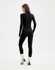 SUUKSESS Workout Sets for Women 2 Piece Seamless Long Sleeve Yoga Outfits Active Leggings Half Zippy Jacket Gym Set-SUUKSESS-SUUKSESS