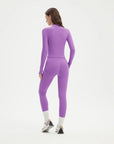 SUUKSESS Workout Sets for Women 2 Piece Seamless Long Sleeve Yoga Outfits Active Leggings Half Zippy Jacket Gym Set-SUUKSESS-SUUKSESS