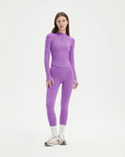 SUUKSESS Workout Sets for Women 2 Piece Seamless Long Sleeve Yoga Outfits Active Leggings Half Zippy Jacket Gym Set-SUUKSESS-SUUKSESS