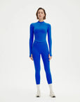 SUUKSESS Workout Sets for Women 2 Piece Seamless Long Sleeve Yoga Outfits Active Leggings Half Zippy Jacket Gym Set-SUUKSESS-Royal Blue-XS-SUUKSESS