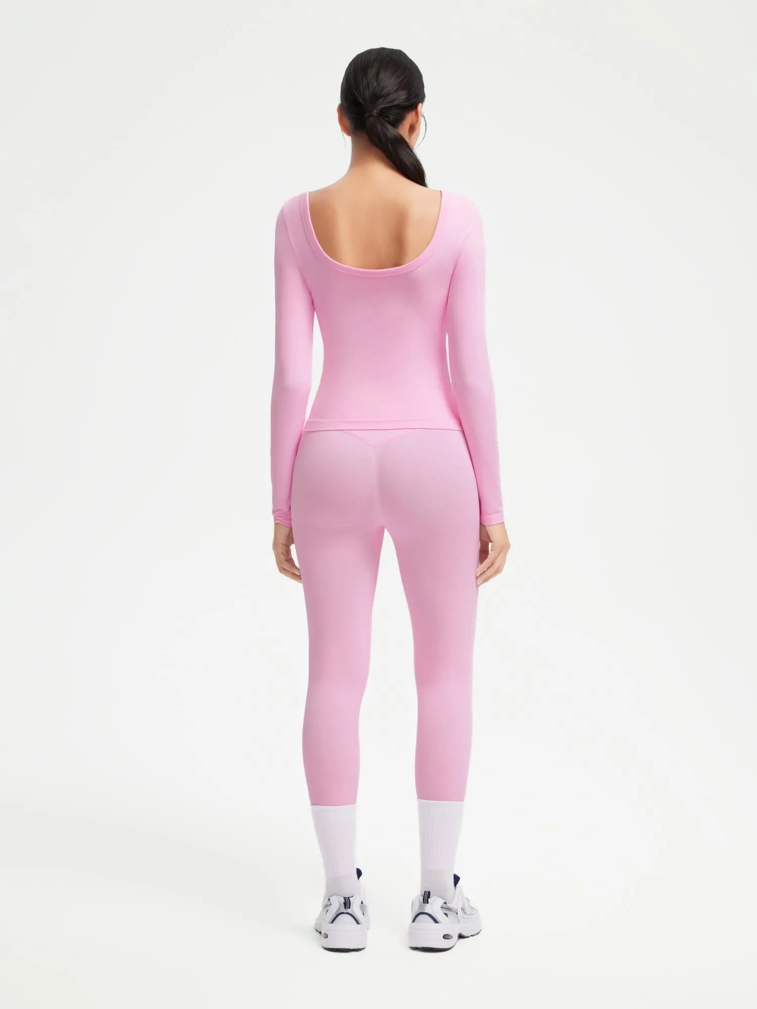 SUUKSESS Women 2 Piece Workout Sets High Waisted Seamless Leggings Active Long Sleeve Tops-SUUKSESS-SUUKSESS