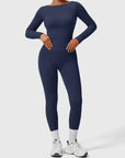 SUUKSESS Women 2 Piece Workout Sets High Waisted Seamless Leggings Active Long Sleeve Tops-SUUKSESS-SUUKSESS