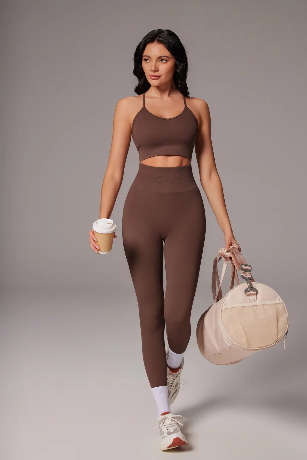 Padded Sports Bra Seamless Workout Set