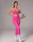 Padded Sports Bra Seamless Workout Set