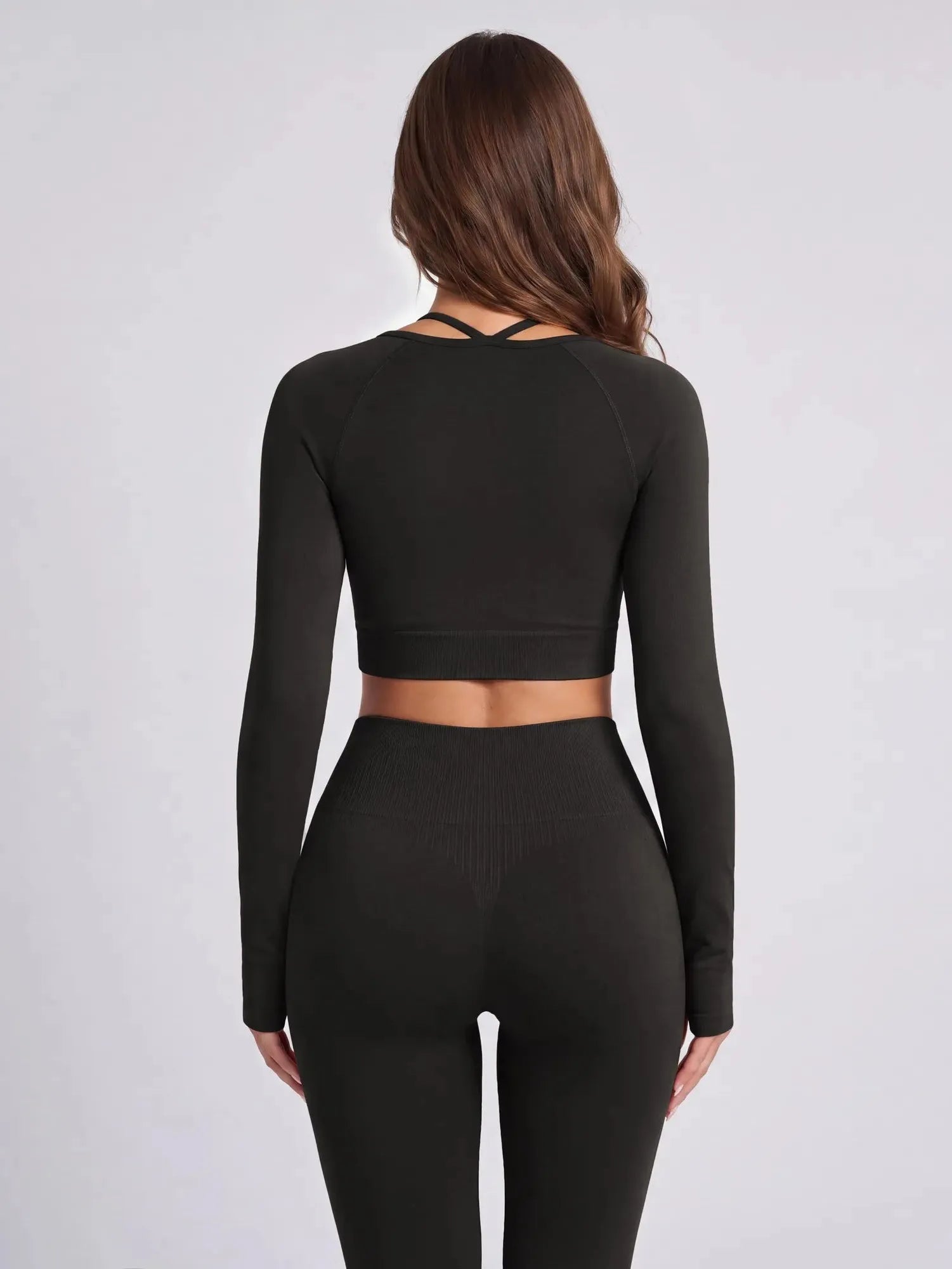 Square Neck 2 Piece Workout Sets-SS-SUUKSESS