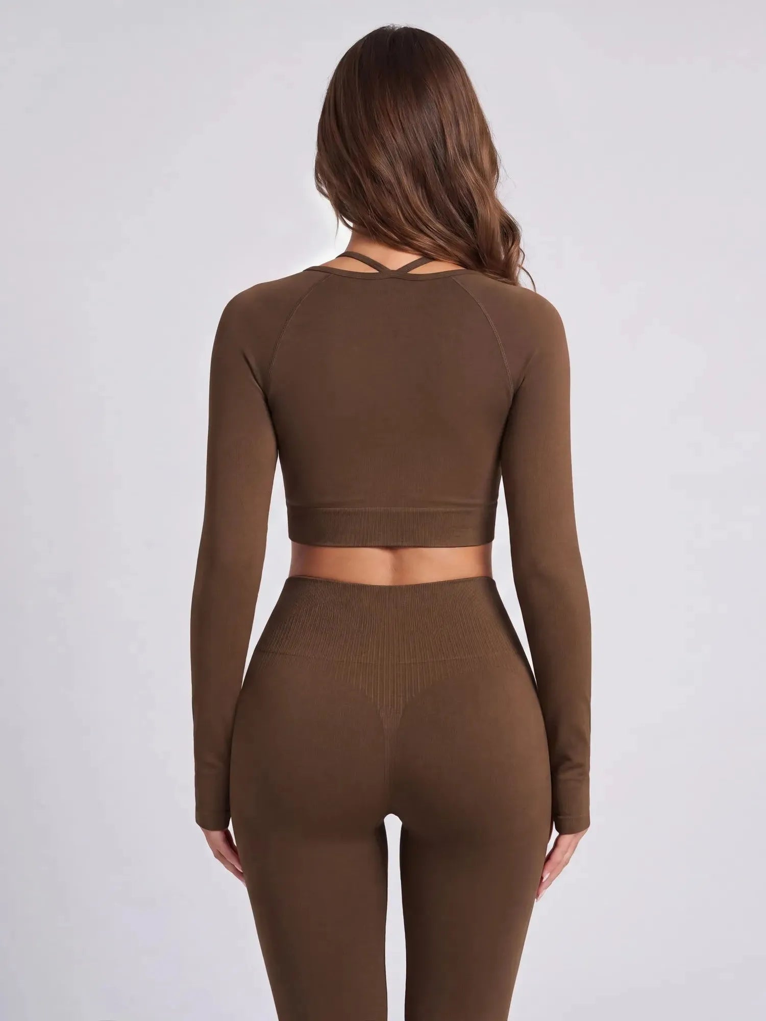 Square Neck 2 Piece Workout Sets-SS-SUUKSESS