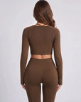 Square Neck 2 Piece Workout Sets-SS-SUUKSESS