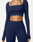 Square Neck 2 Piece Workout Sets-SS-SUUKSESS