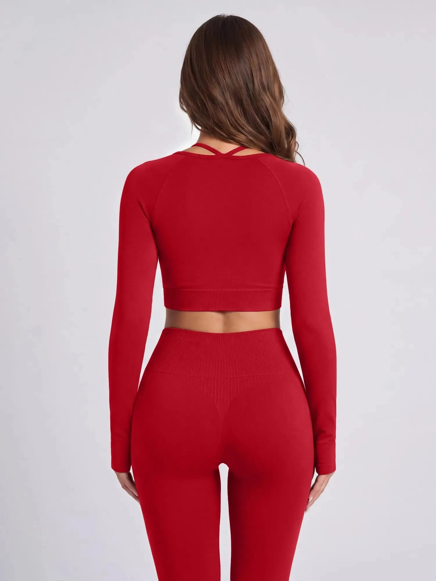 Square Neck 2 Piece Workout Sets-SS-SUUKSESS
