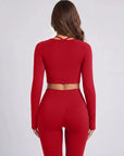 Square Neck 2 Piece Workout Sets-SS-SUUKSESS