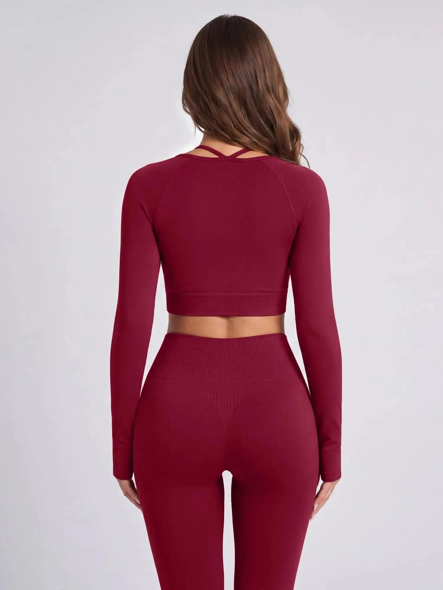 Square Neck 2 Piece Workout Sets-SS-SUUKSESS