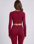 Square Neck 2 Piece Workout Sets-SS-SUUKSESS