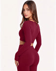 Square Neck 2 Piece Workout Sets-SS-SUUKSESS