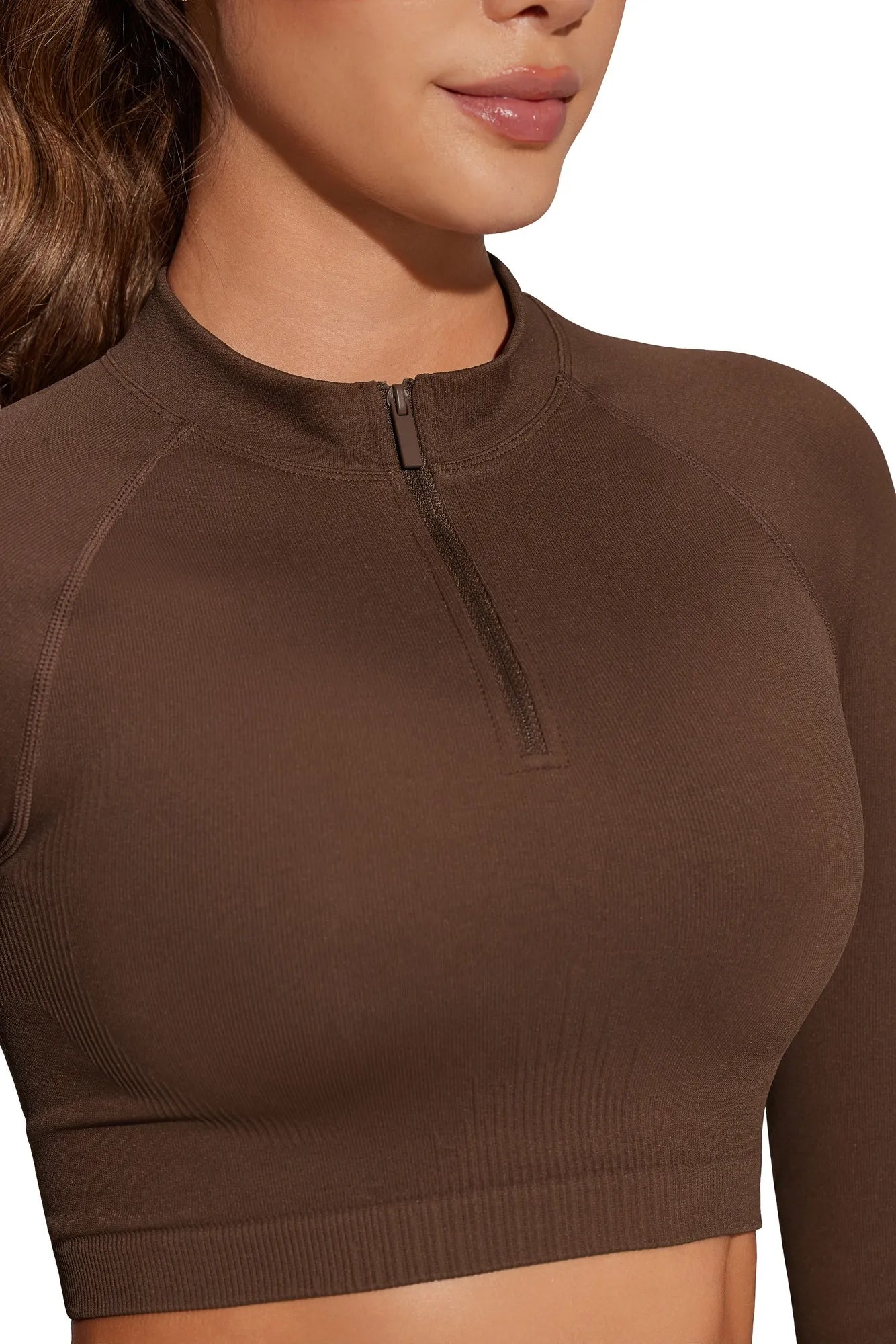 Half-Zip Athletic Top 2 Piece Workout Sets-SUUKSESS-SUUKSESS