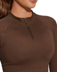 Half-Zip Athletic Top 2 Piece Workout Sets-SUUKSESS-SUUKSESS