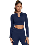 Half-Zip Athletic Top 2 Piece Workout Sets-SUUKSESS-SUUKSESS