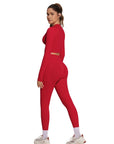 Half-Zip Athletic Top 2 Piece Workout Sets-SUUKSESS-SUUKSESS