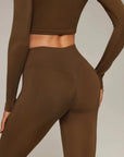 Mock Neck Crop Top Workout Set