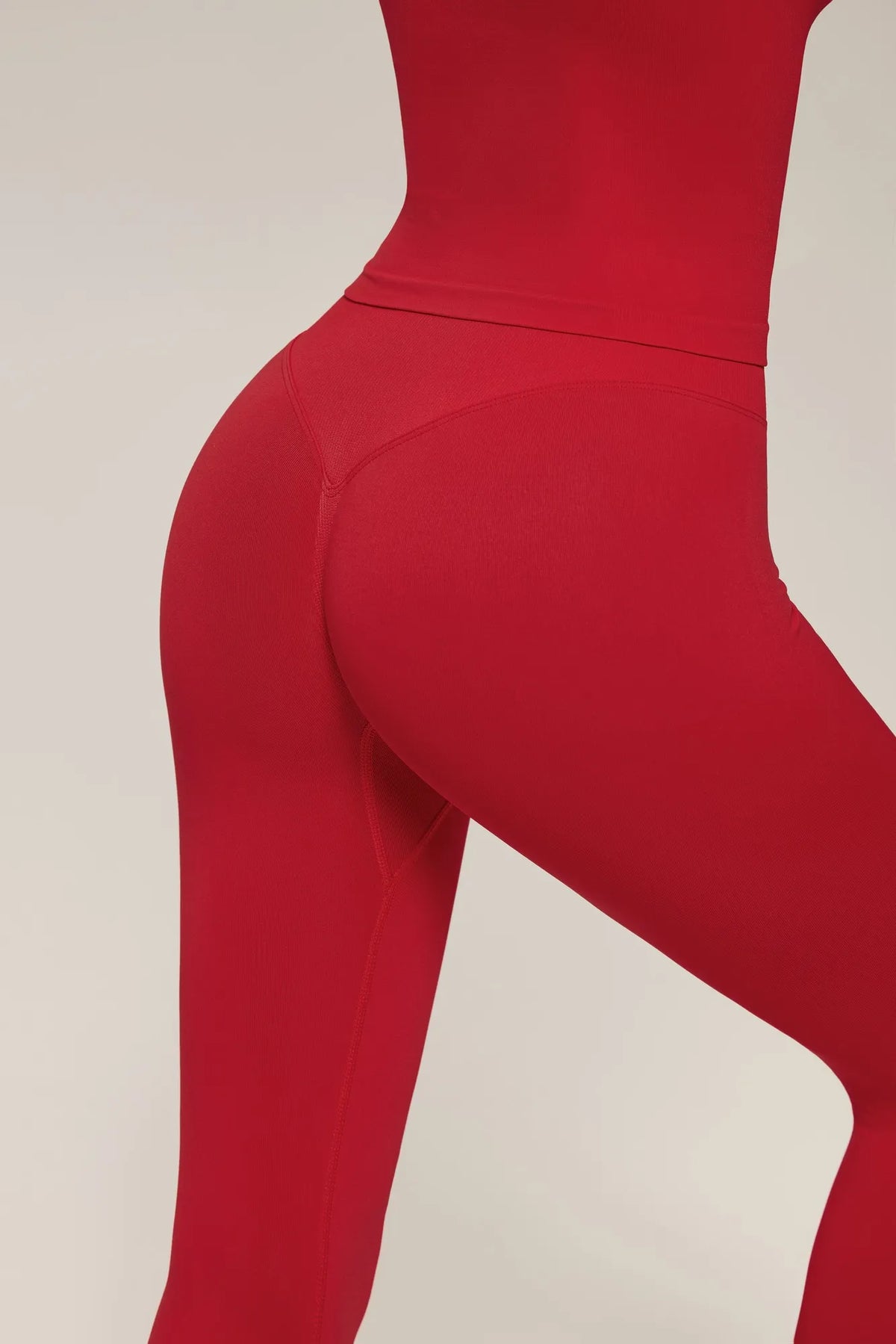 Mock Neck Crop Top Workout Set