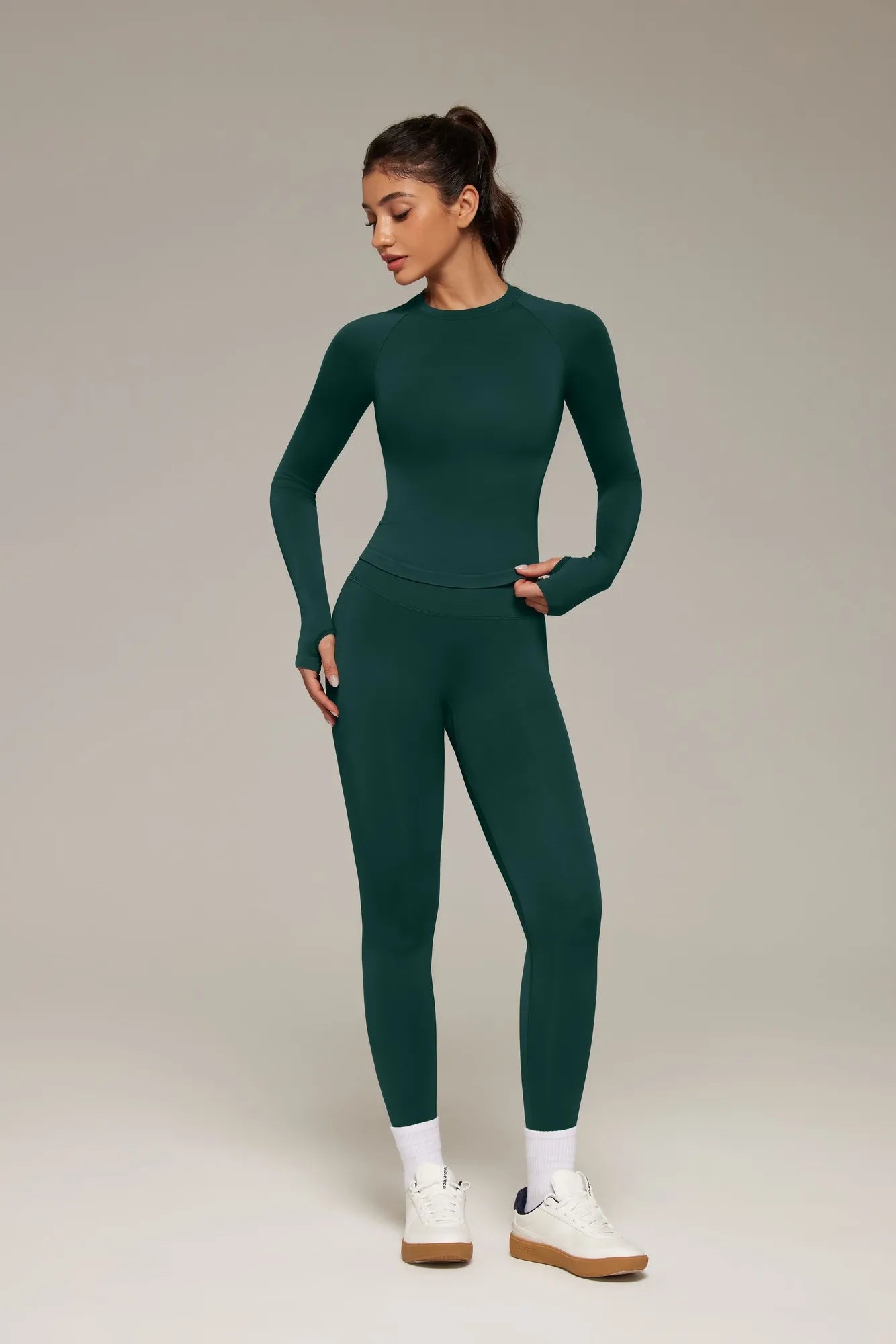 Gym Leggings Workout Set-SUUKSESS-Deep Green-XS-SUUKSESS