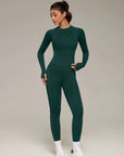 Gym Leggings Workout Set-SUUKSESS-Deep Green-XS-SUUKSESS