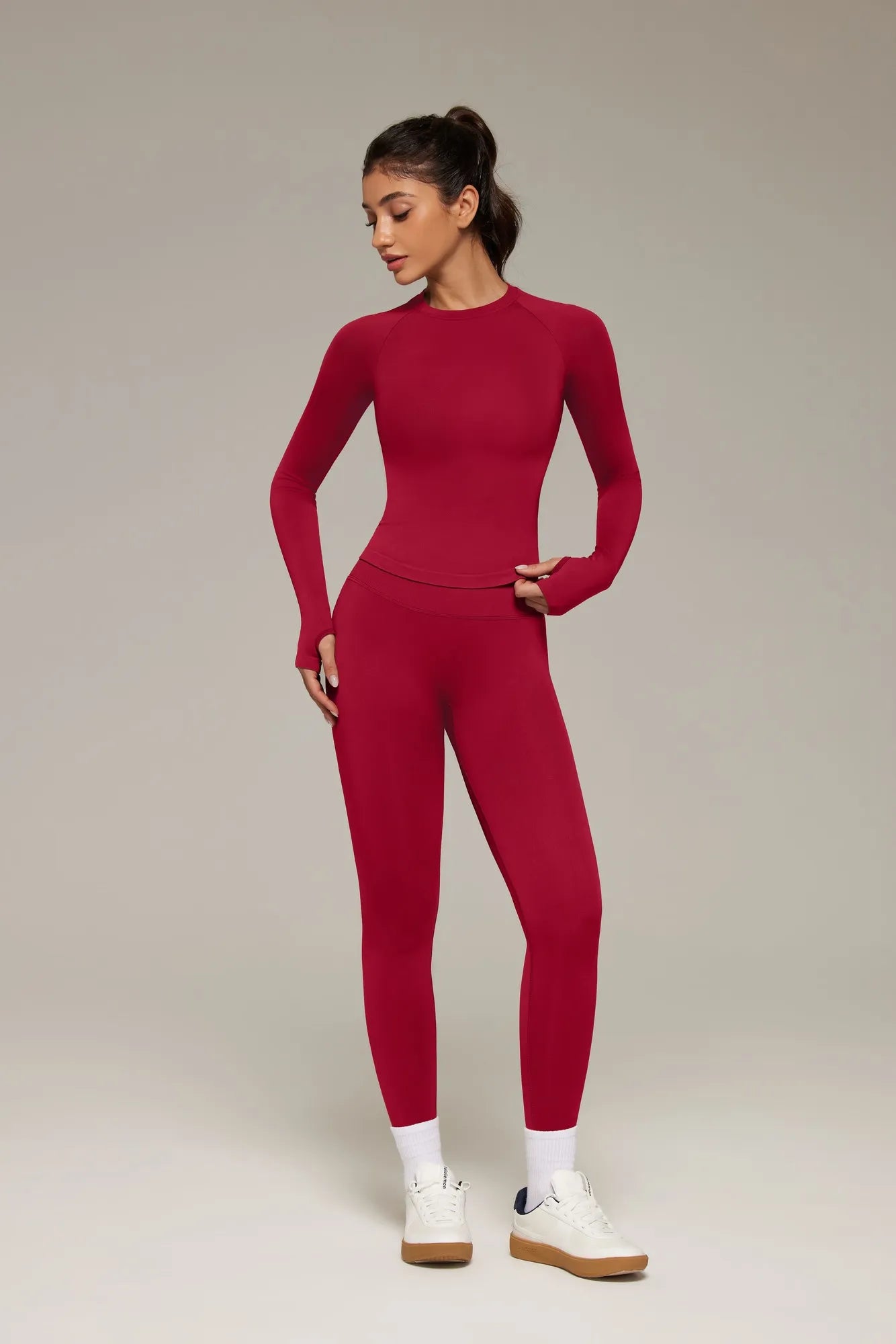 Gym Leggings Workout Set-SUUKSESS-Red-XS-SUUKSESS