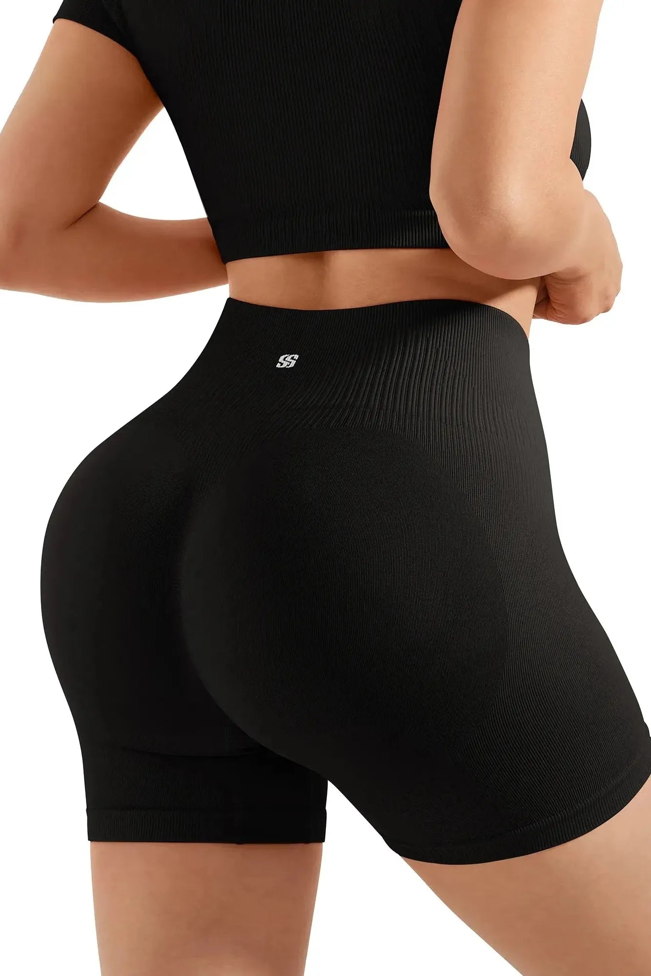 Seamless Crop Top Workout Set-SUUKSESS-SUUKSESS