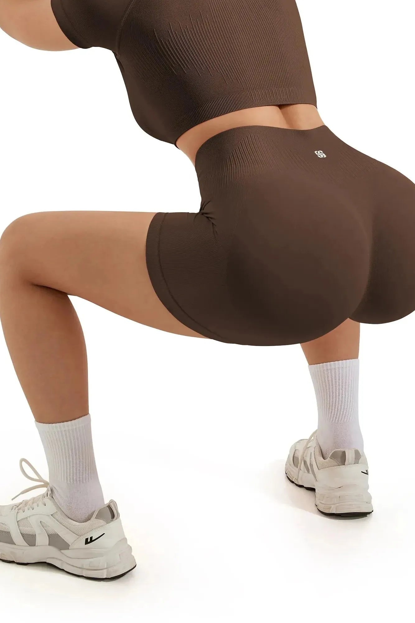 Seamless Crop Top Workout Set-SUUKSESS-SUUKSESS