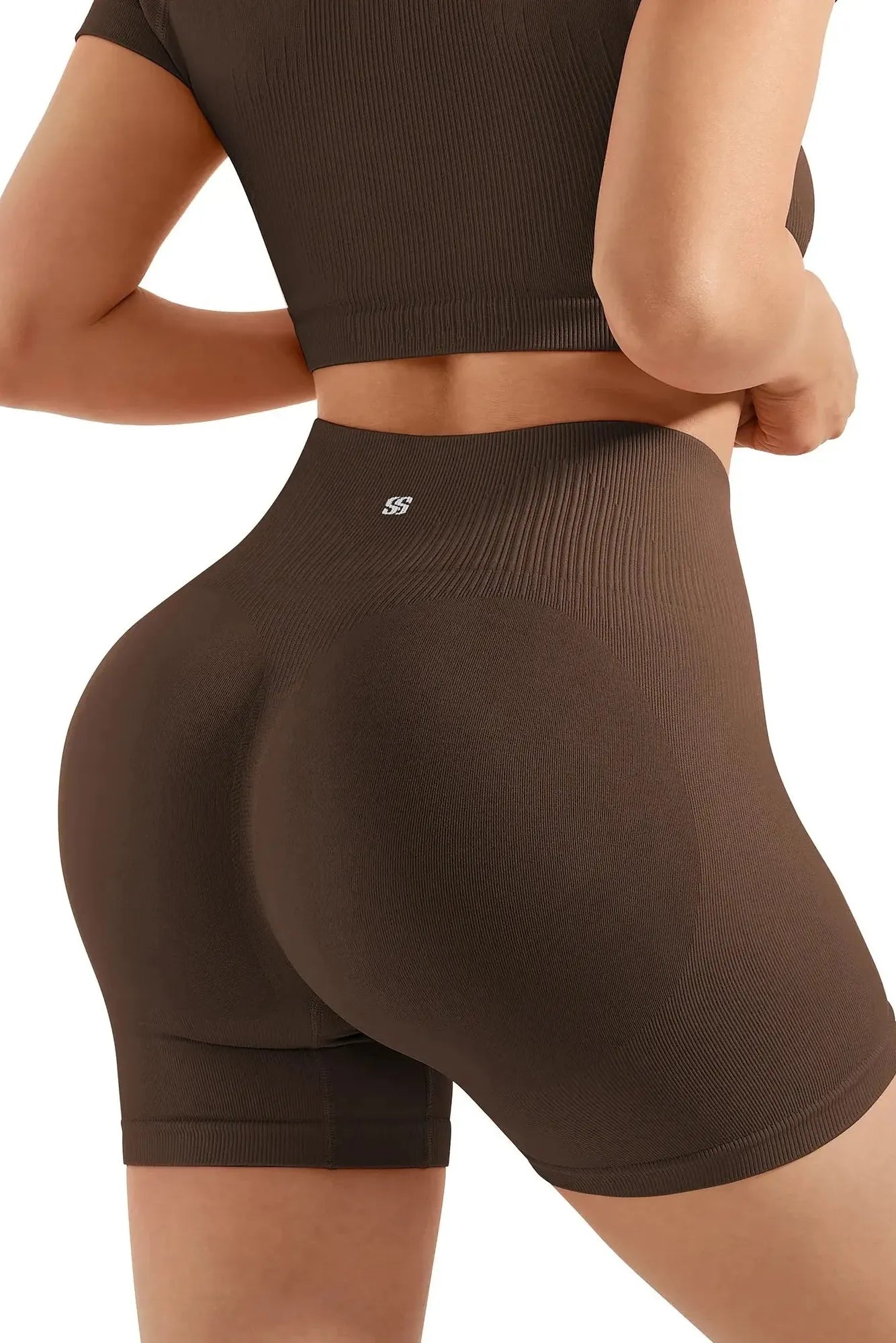 Seamless Crop Top Workout Set-SUUKSESS-SUUKSESS