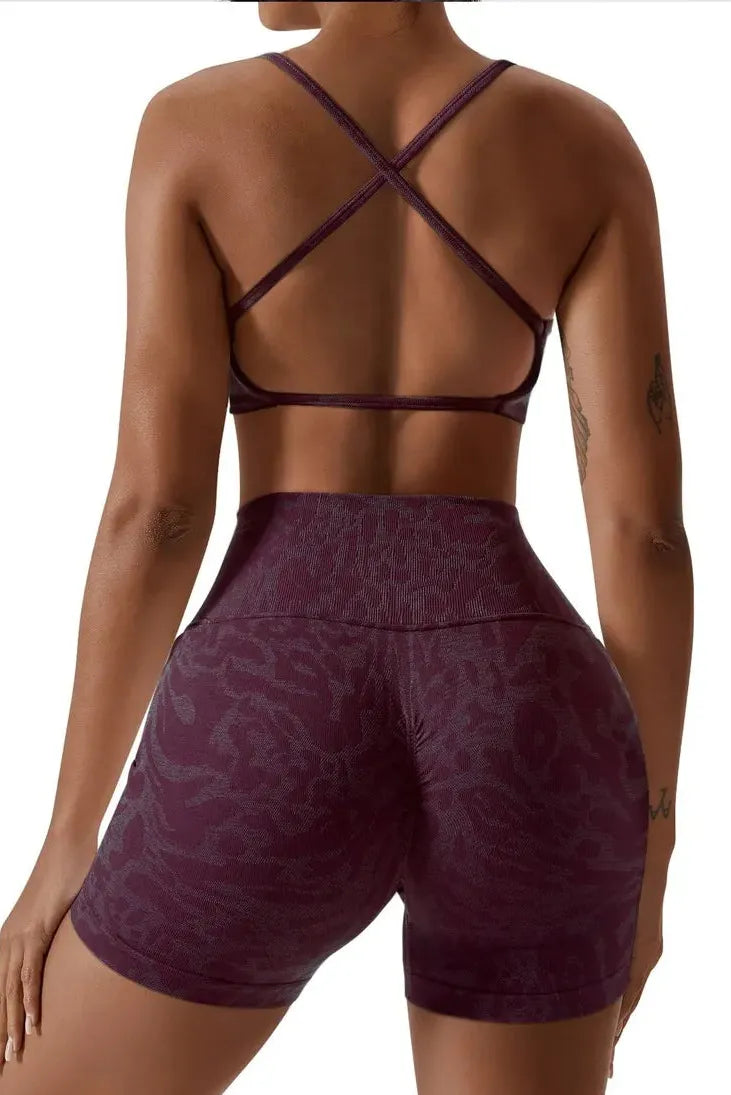Strappy Sports Bra Workout Sets
