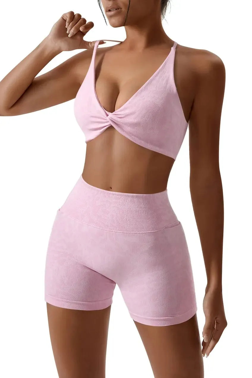 Strappy Sports Bra Workout Sets
