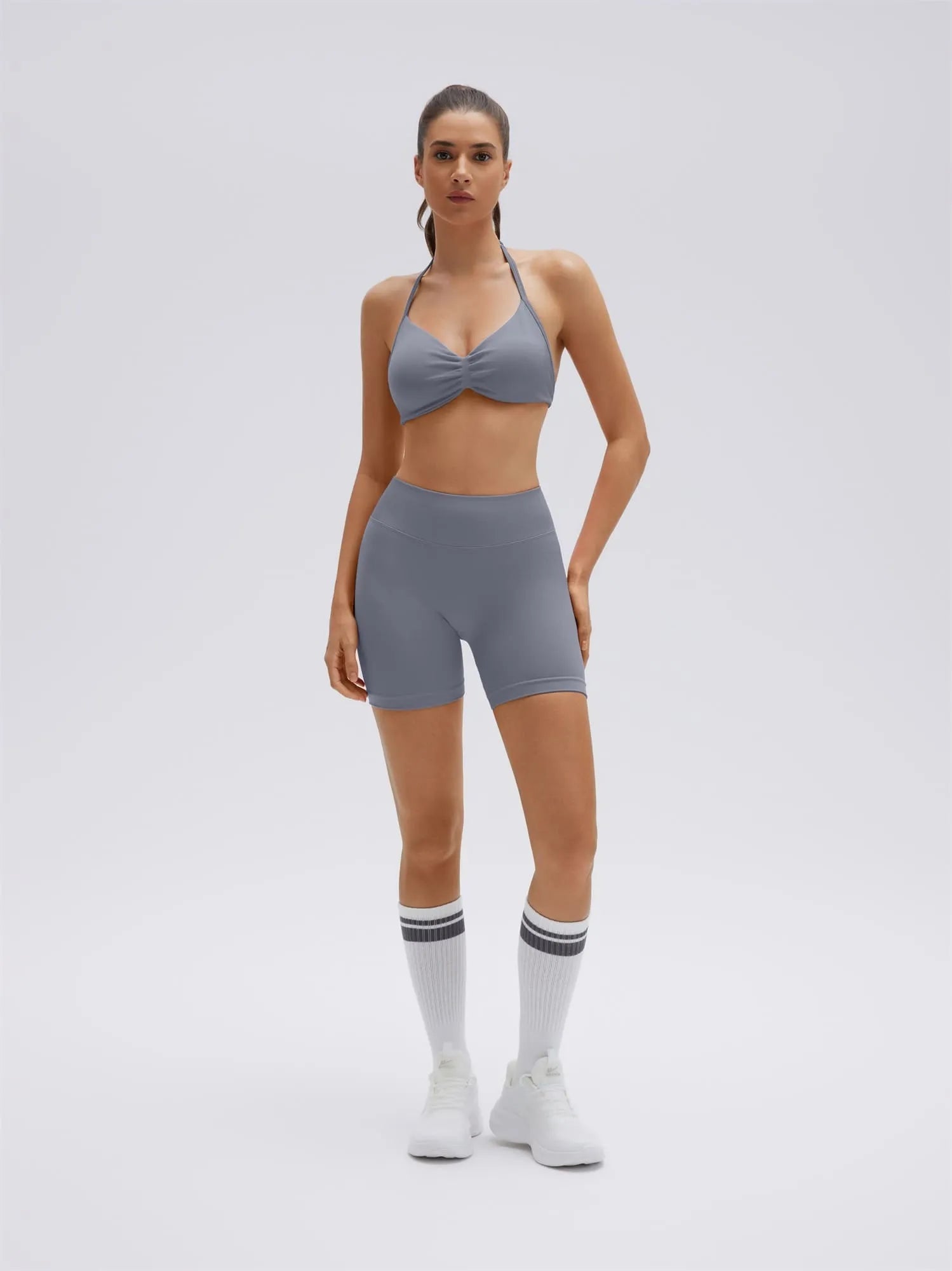 Padded Bra Seamless Halter 2 Piece Workout Sets-SUUKSESS-SUUKSESS