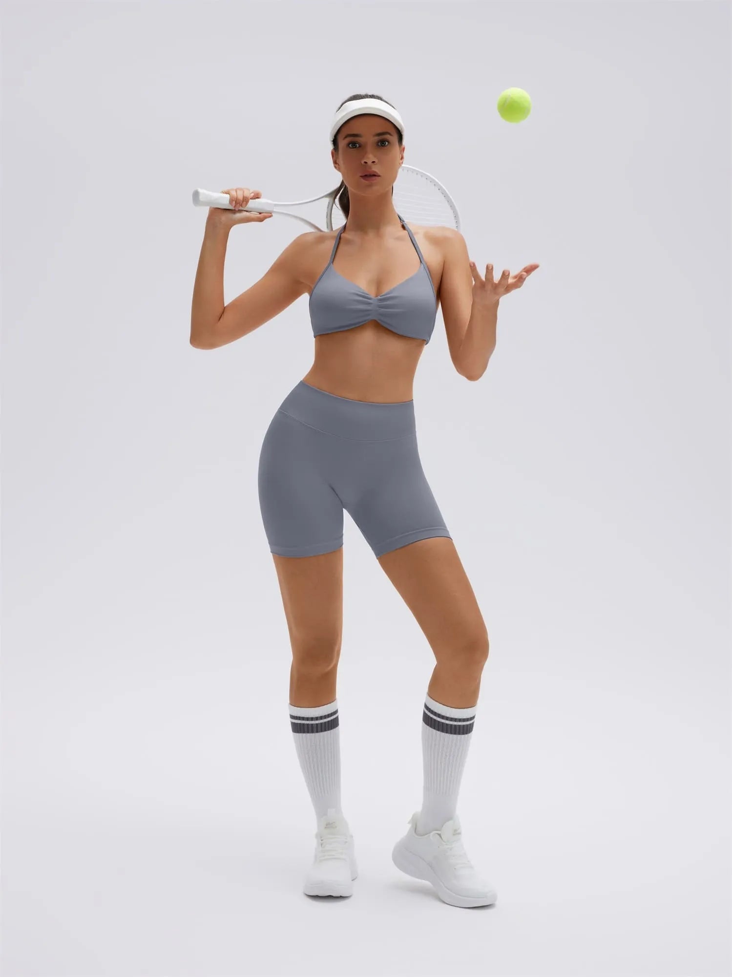 Padded Bra Seamless Halter 2 Piece Workout Sets-SUUKSESS-SUUKSESS