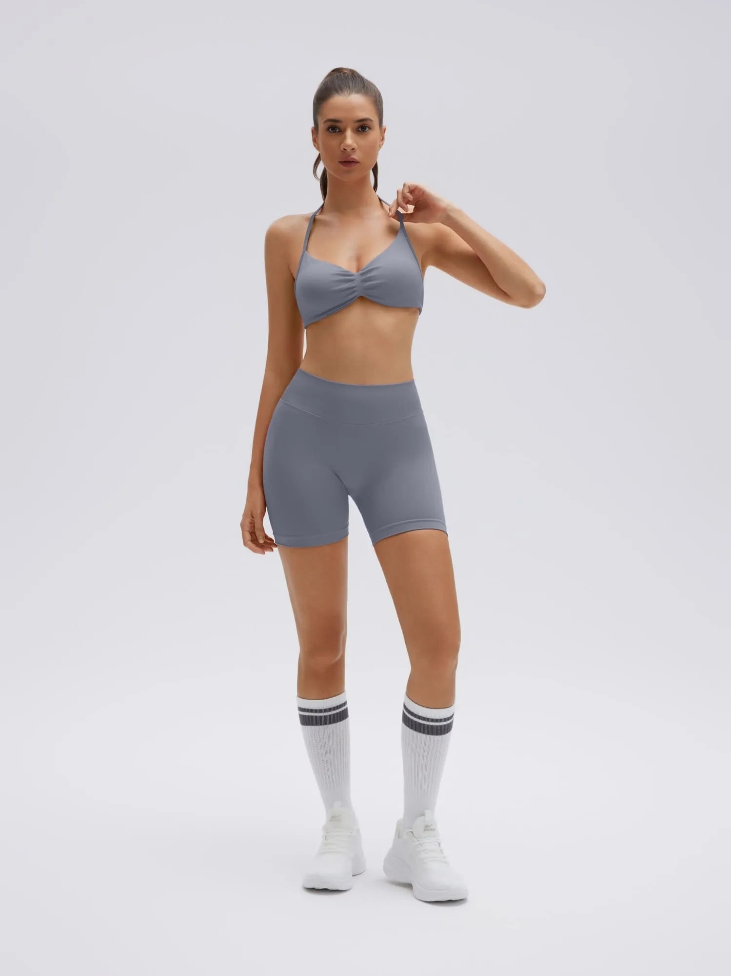 Padded Bra Seamless Halter 2 Piece Workout Sets-SUUKSESS-SUUKSESS