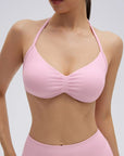 Padded Bra Seamless Halter 2 Piece Workout Sets-SUUKSESS-SUUKSESS