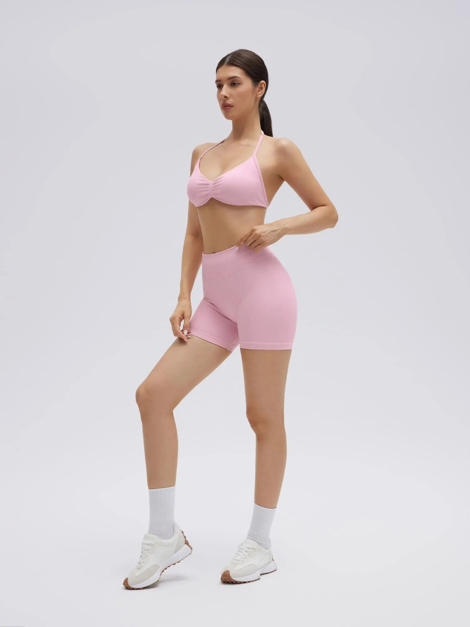 Padded Bra Seamless Halter 2 Piece Workout Sets-SUUKSESS-SUUKSESS