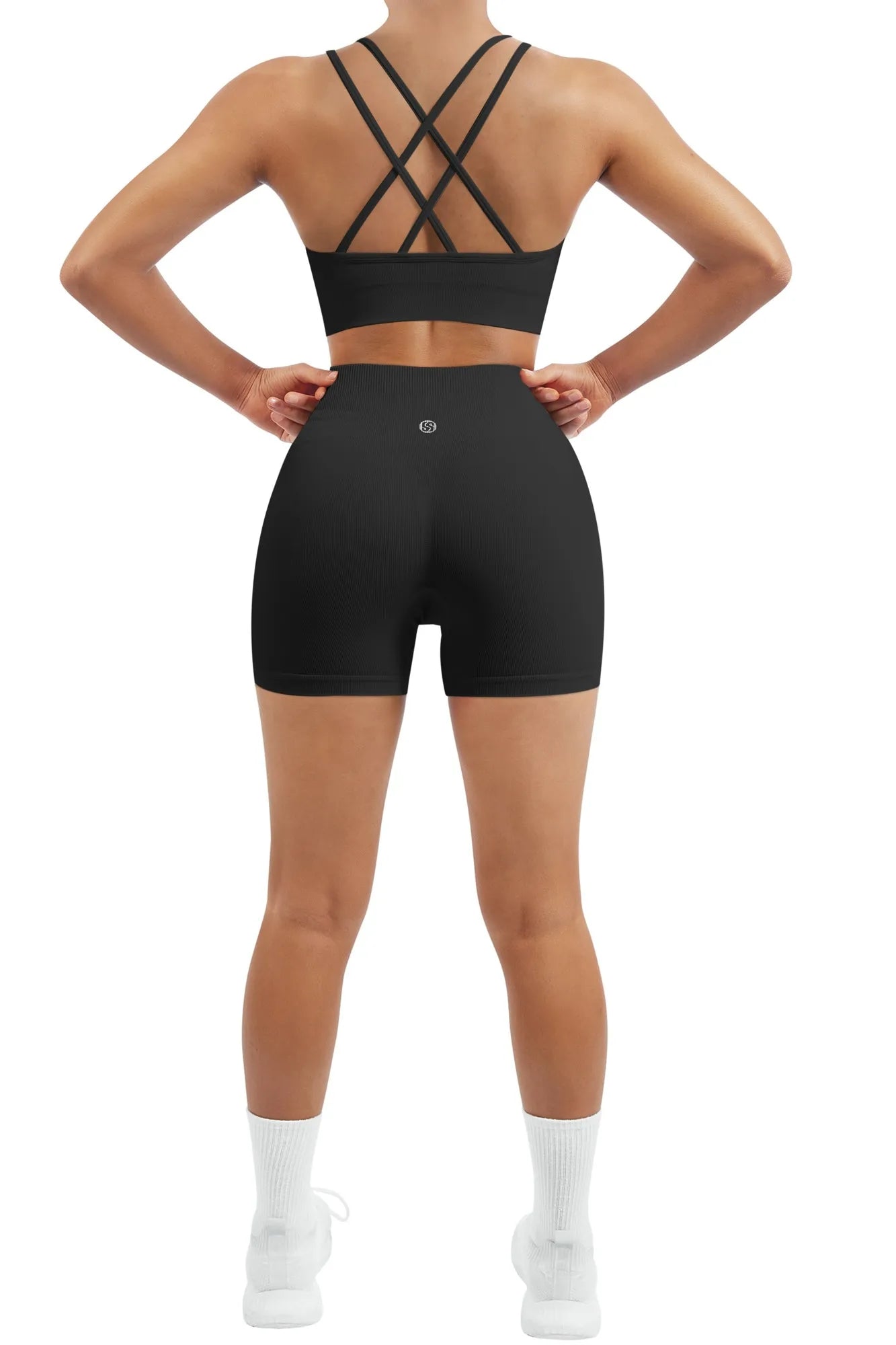 Double Strappy Sports Bra Workout Sets-SUUKSESS-SUUKSESS