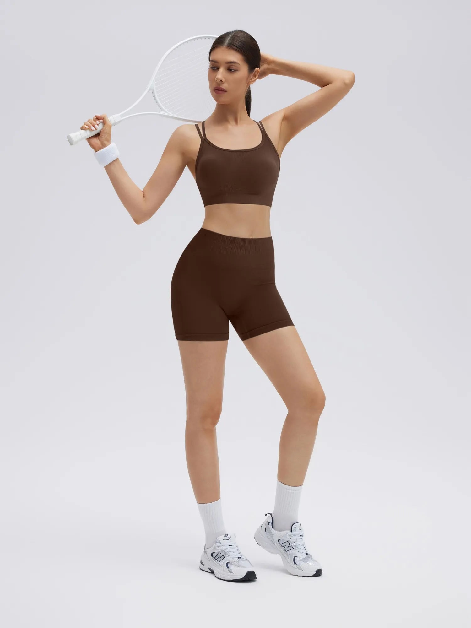 Double Strappy Sports Bra Workout Sets-SUUKSESS-SUUKSESS