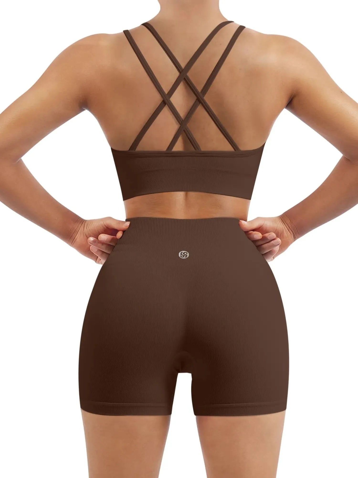 Double Strappy Sports Bra Workout Sets-SUUKSESS-SUUKSESS