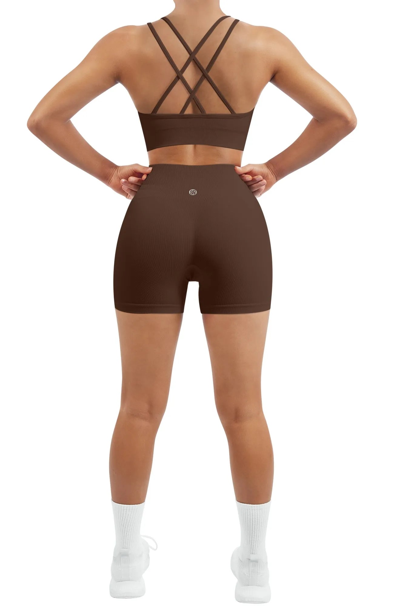 Double Strappy Sports Bra Workout Sets-SUUKSESS-SUUKSESS