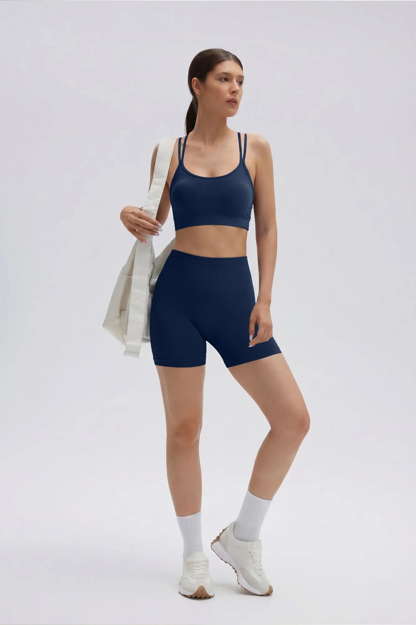 Double Strappy Sports Bra Workout Sets-SUUKSESS-SUUKSESS