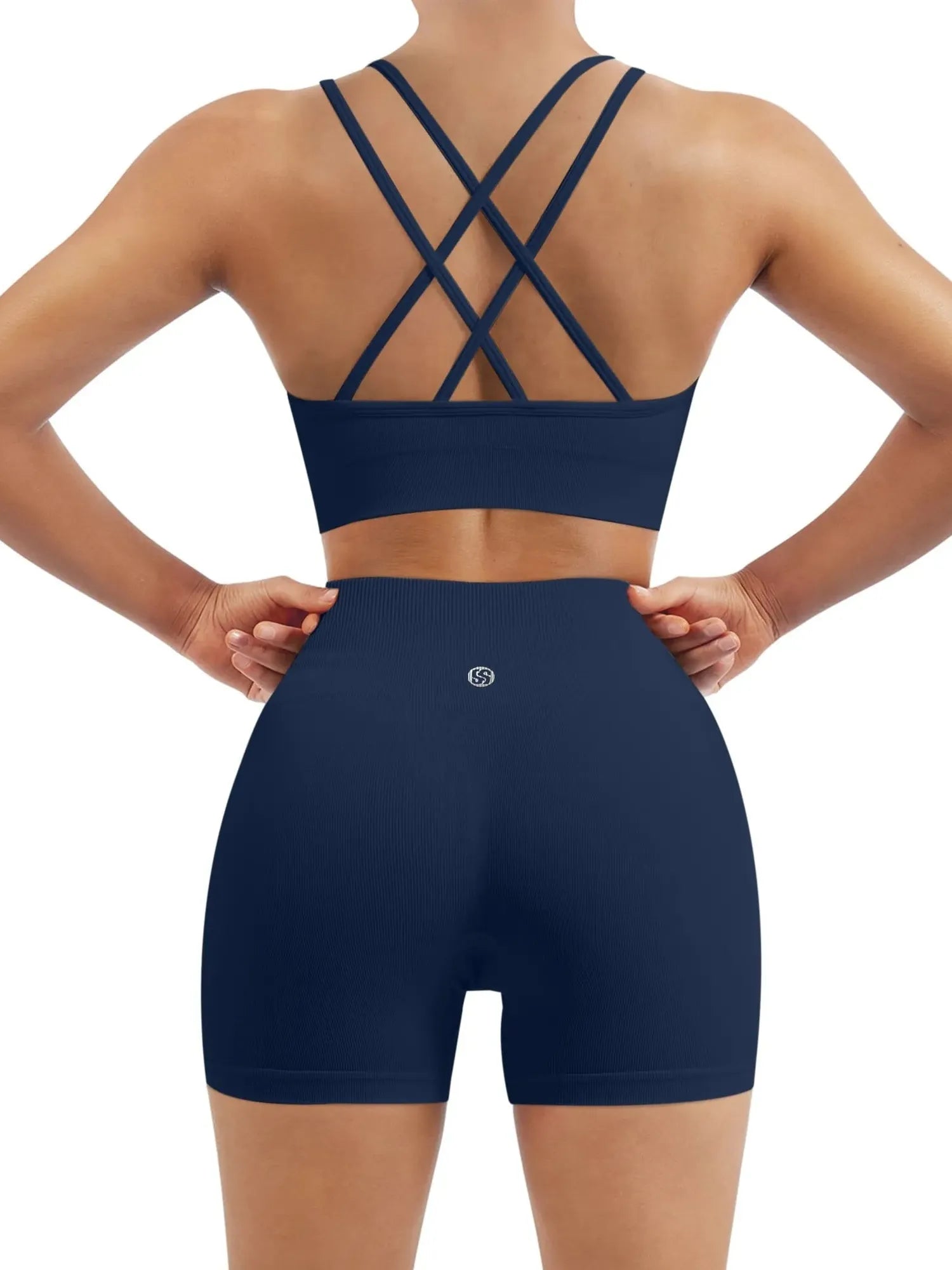 Double Strappy Sports Bra Workout Sets-SUUKSESS-SUUKSESS