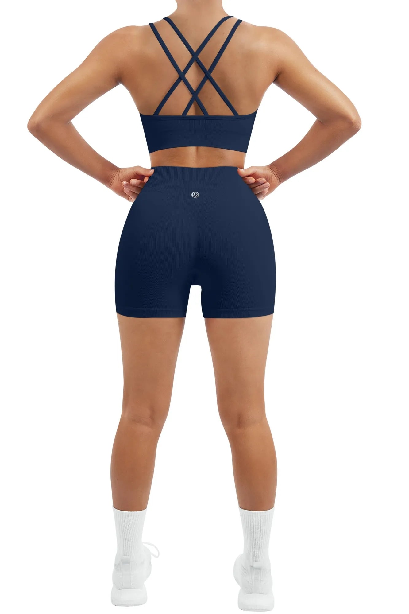 Double Strappy Sports Bra Workout Sets-SUUKSESS-SUUKSESS