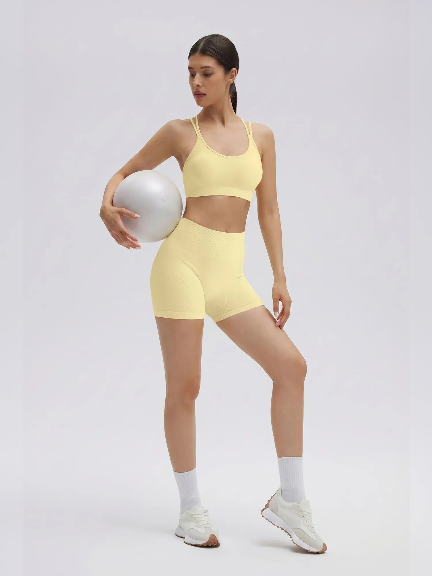 Double Strappy Sports Bra Workout Sets-SUUKSESS-SUUKSESS