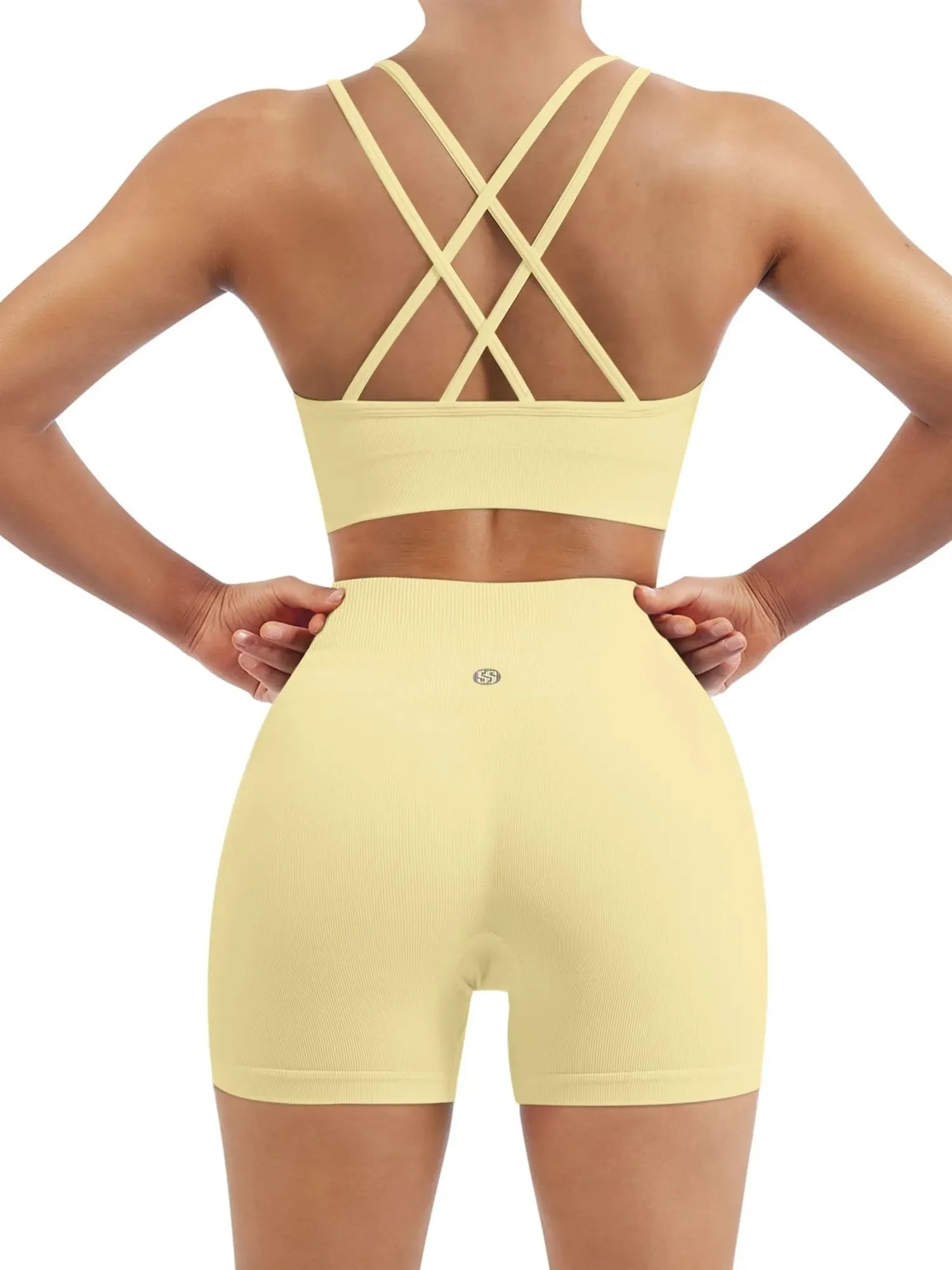 Double Strappy Sports Bra Workout Sets-SUUKSESS-SUUKSESS
