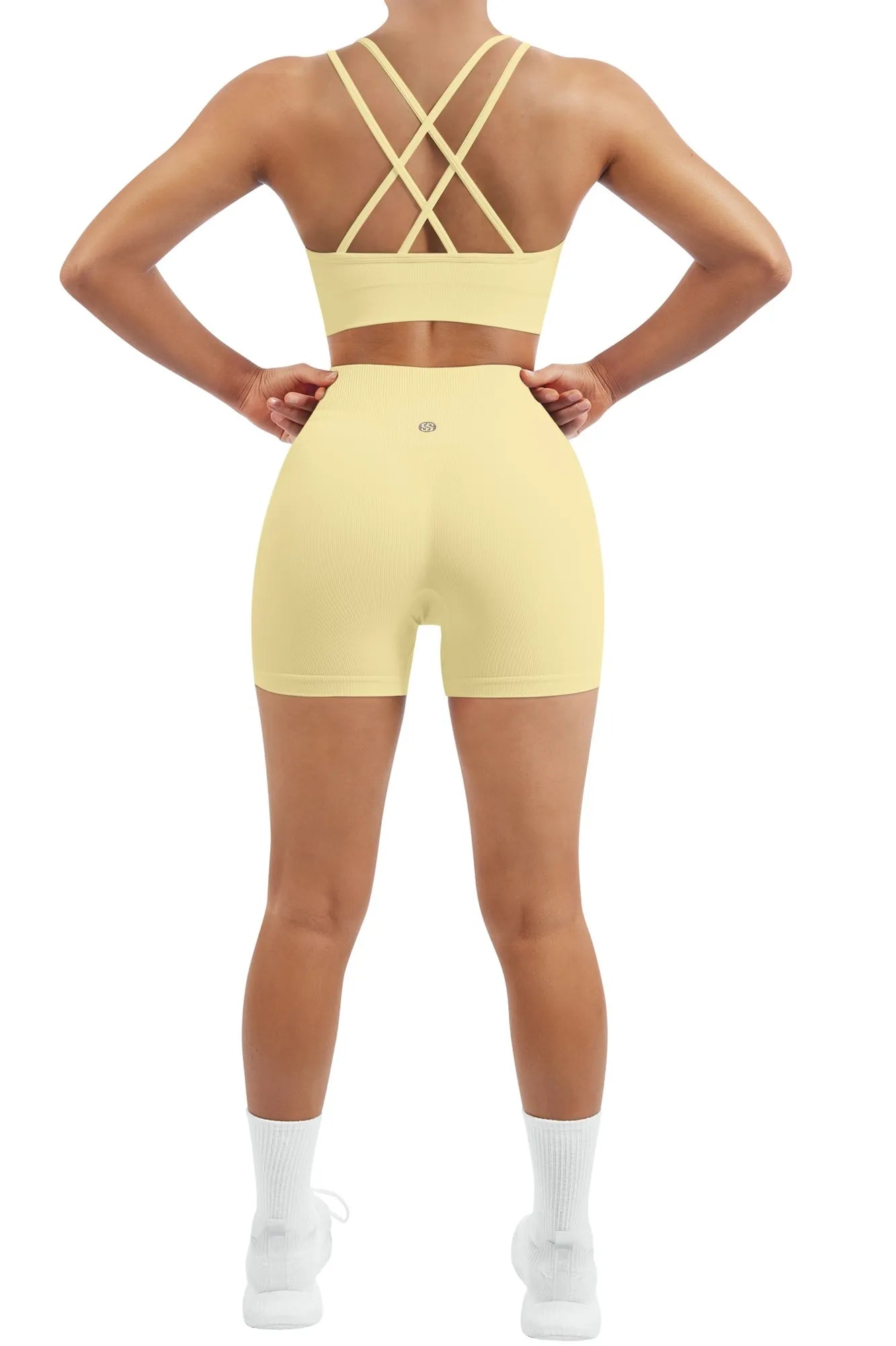 Double Strappy Sports Bra Workout Sets-SUUKSESS-SUUKSESS