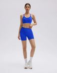 Double Strappy Sports Bra Workout Sets-SUUKSESS-Blue-XS-SUUKSESS