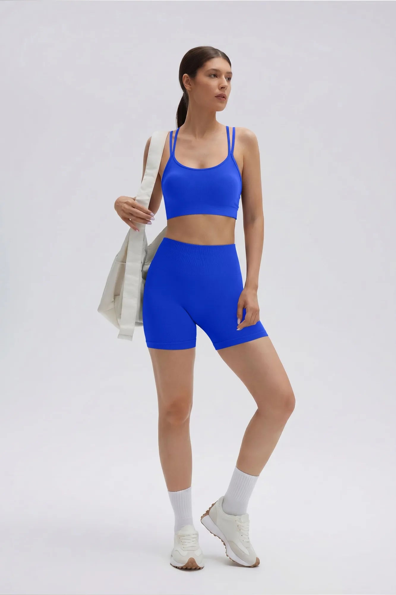 Double Strappy Sports Bra Workout Sets-SUUKSESS-SUUKSESS